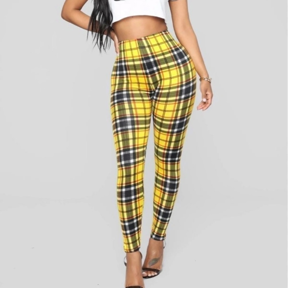 Plaid leggings